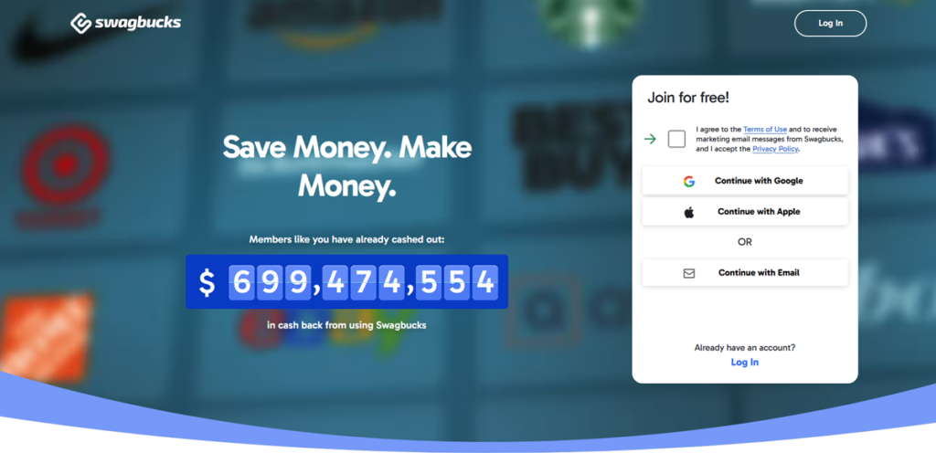 Swagbucks izstopa med aplikacijami za zaslužek.