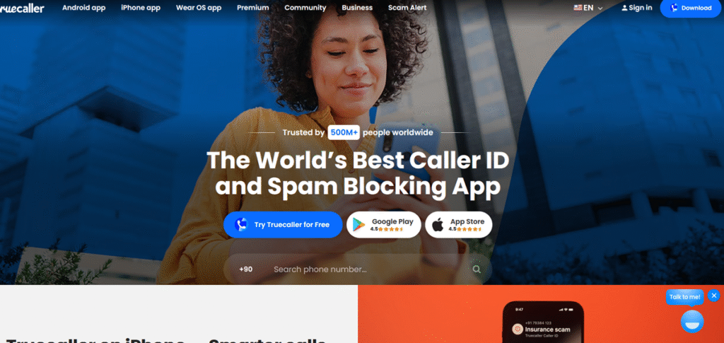Uporabite aplikacijo za prepoznavo klicateljev - truecaller