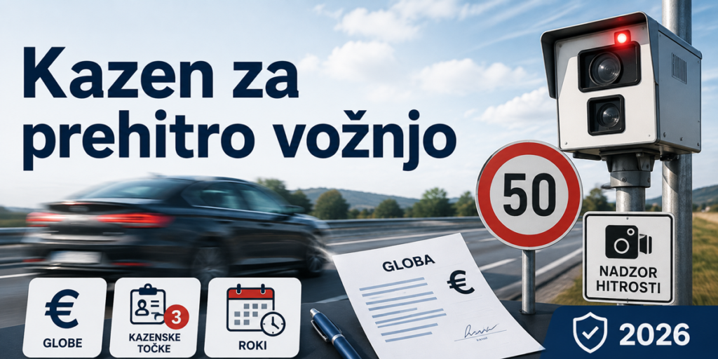 Kazen za prehitro vožnjo