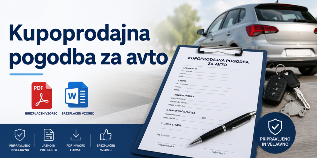 Kupoprodajna pogodba za avto