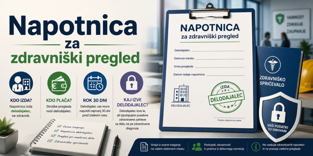 Napotnica za zdravniški pregled