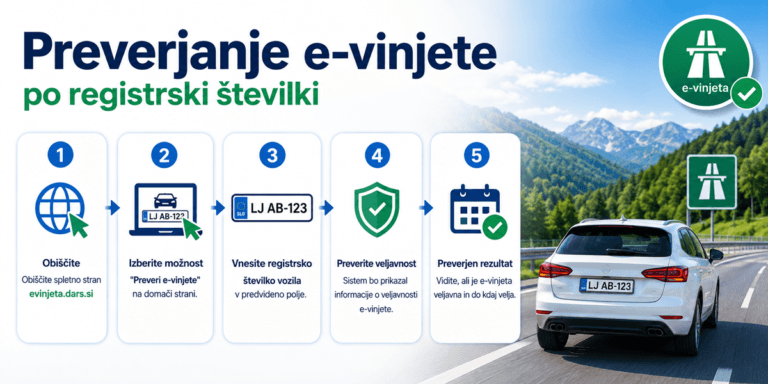 Preverjanje e-vinjete po registrski številki