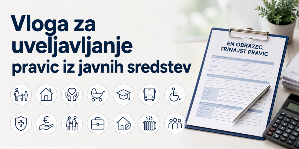 Vloga za uveljavljanje pravic iz javnih sredstev