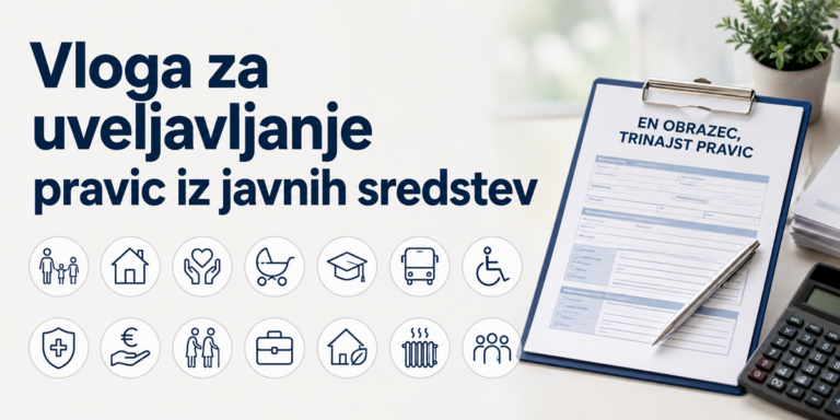 Vloga za uveljavljanje pravic iz javnih sredstev