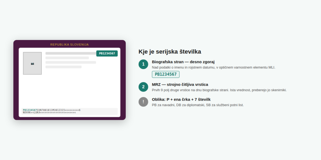 Številka potnega lista