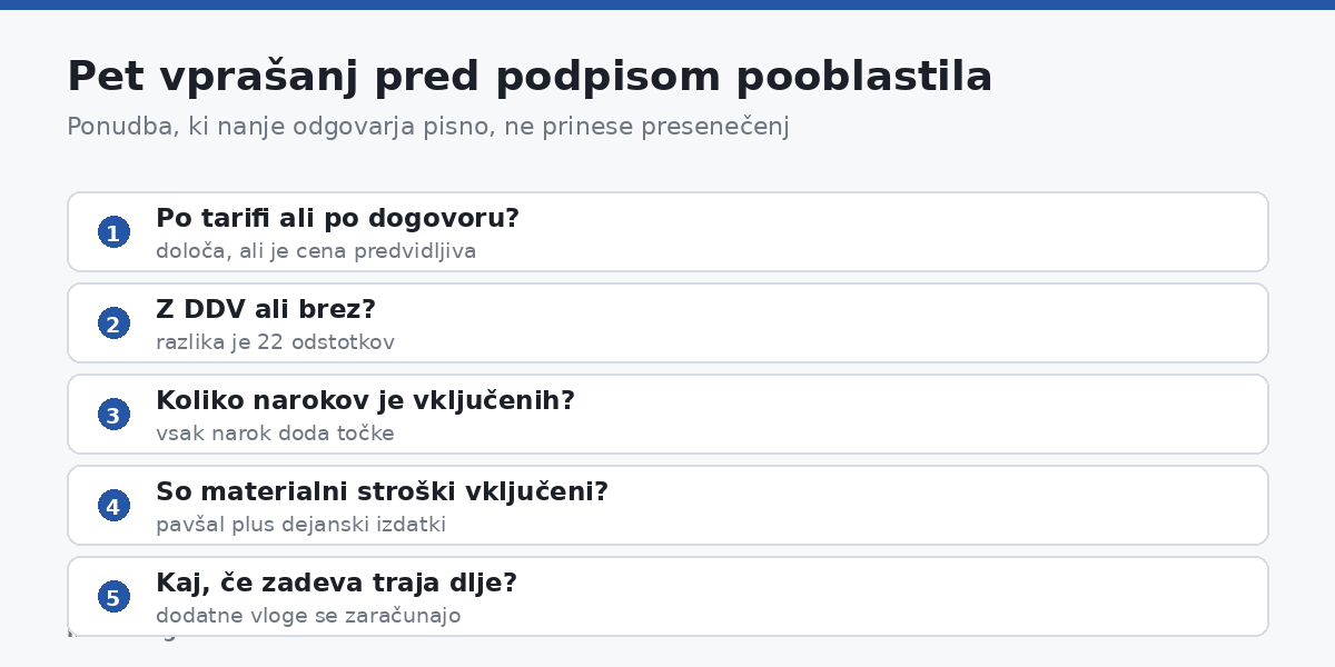 Pet vprašanj, ki naredijo ponudbi primerljivi