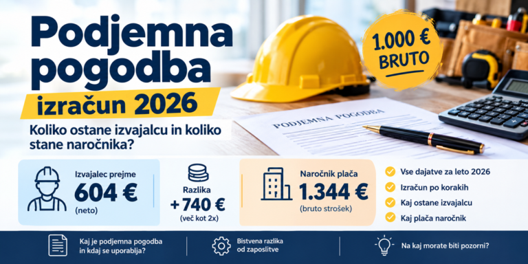 Podjemna pogodba izračun