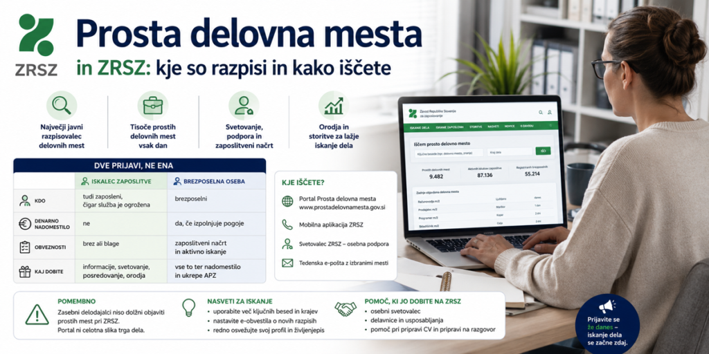 Prosta delovna mesta in ZRSZ