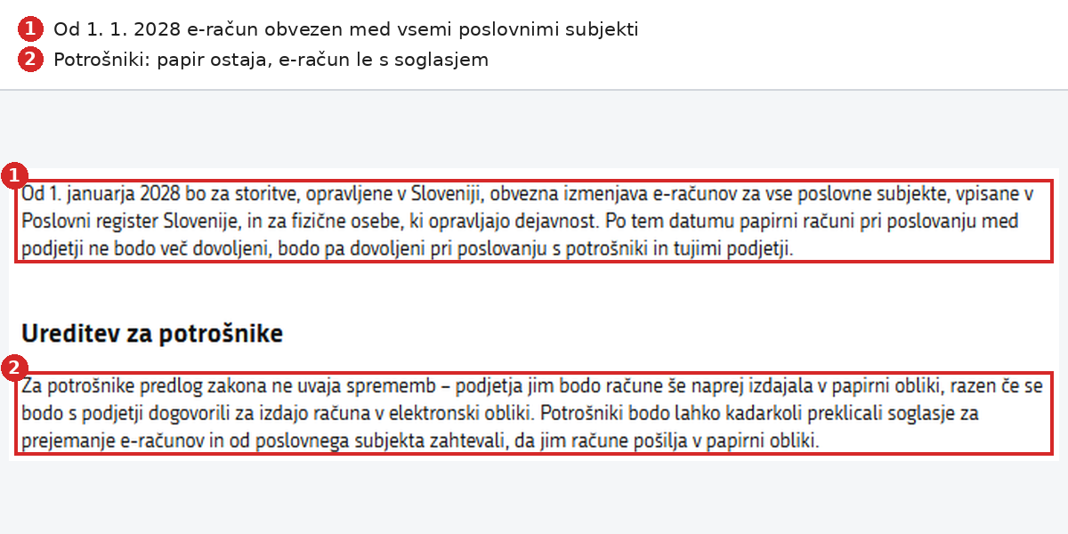 E-račun obvezen od leta 2028